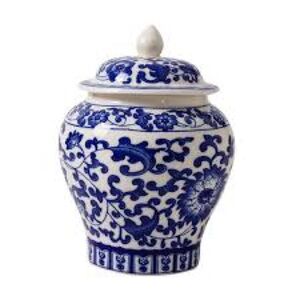 Leefasy Ceramic Ginger Jar, Porcelain Jars Gift Chinese Crafts Decorative Vase